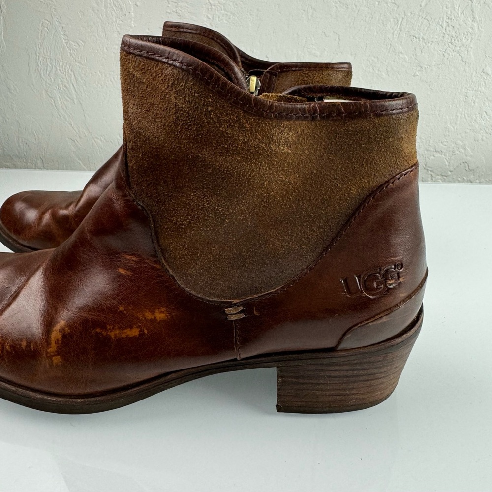 Ugg Boots Penelope Booties Solid Dark Brown Genui… - image 5